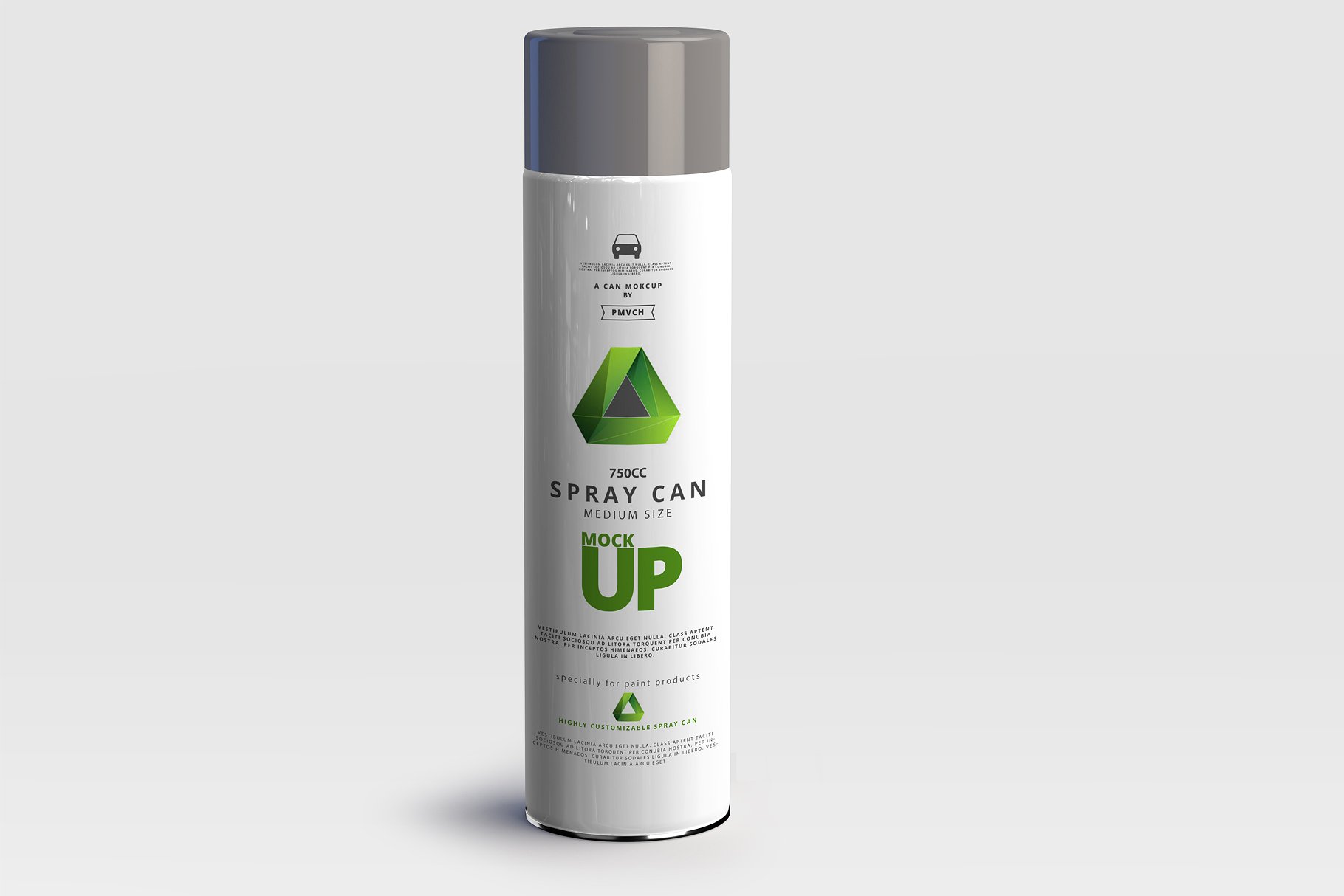 大尺寸的喷雾罐展示样机 Spray Can Mockup – Large Size [psd]插图(2)
