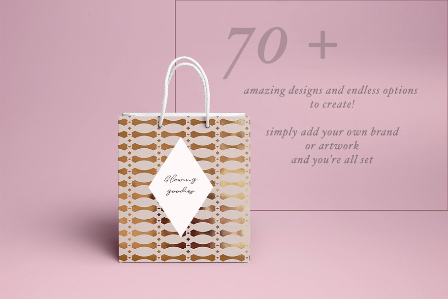 夸张高调几何图案金色纹理合集 Bold Geometric Patterns插图(6)