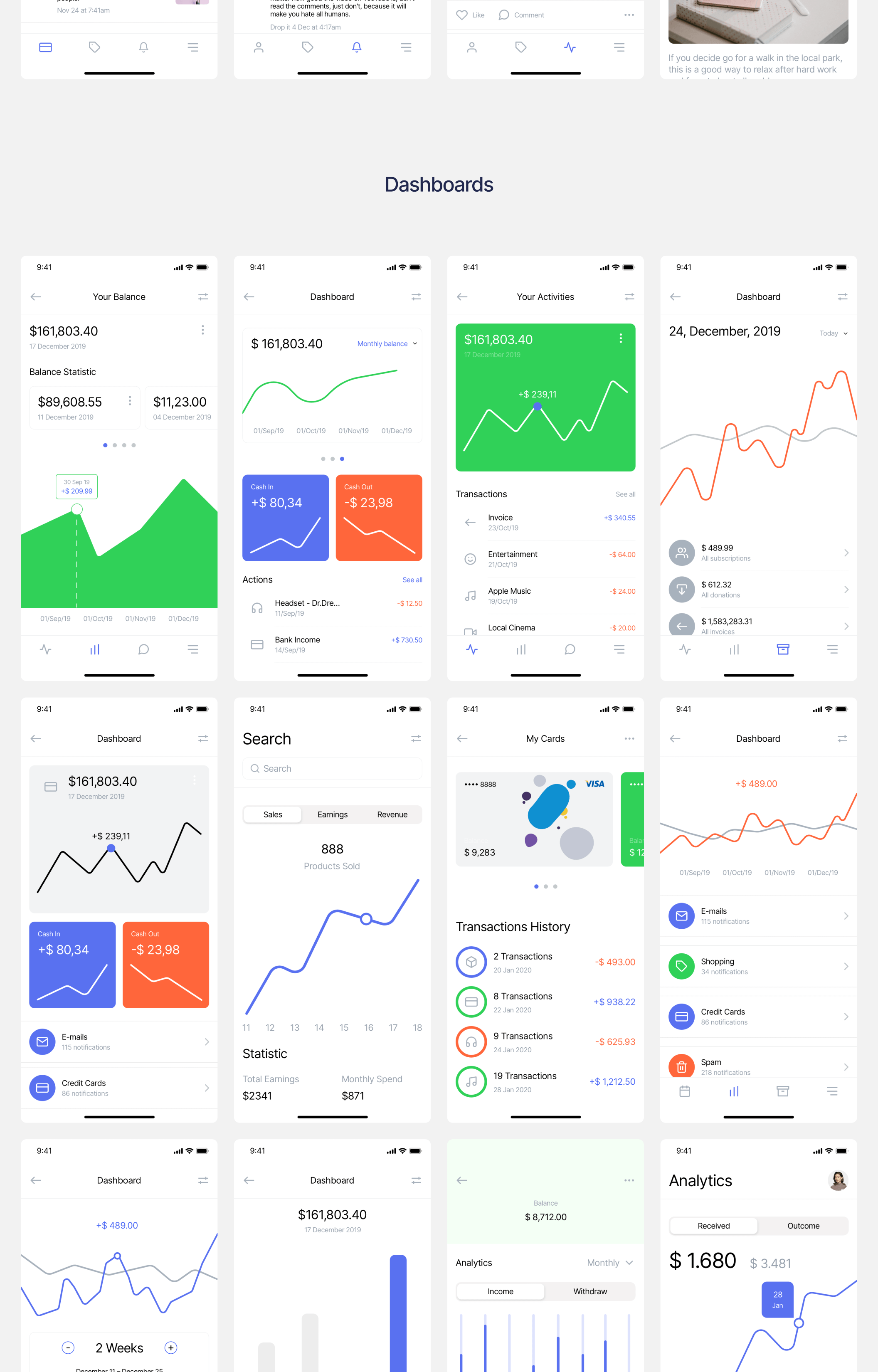素材库下午茶:现代多用途的iOS应用程序App 设计素材库精选套件插图(8)
