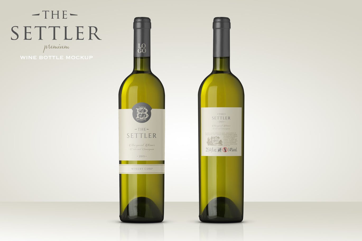 高端白酒酒瓶设计样机模板 Premium White Wine Mockup插图