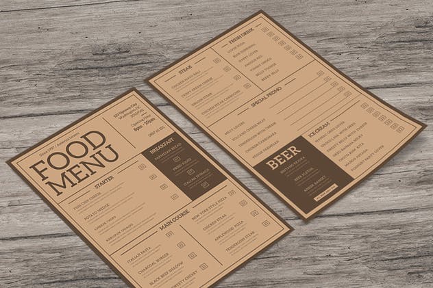 超级简约风创意版式菜单设计模板 Aesthetic Food Menu插图(3)