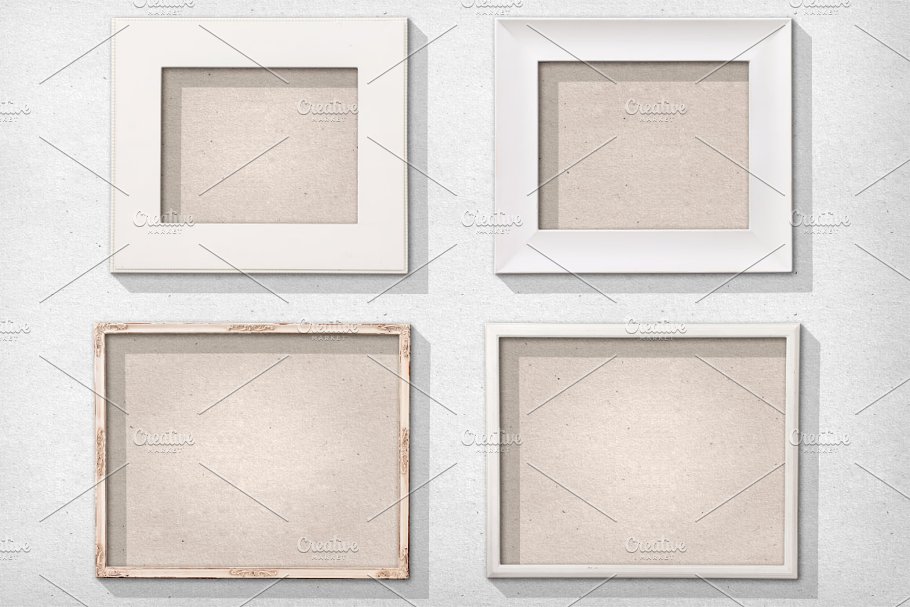 经典画框相框样机PSD模板 Isolated Picture Frames 2插图(2)