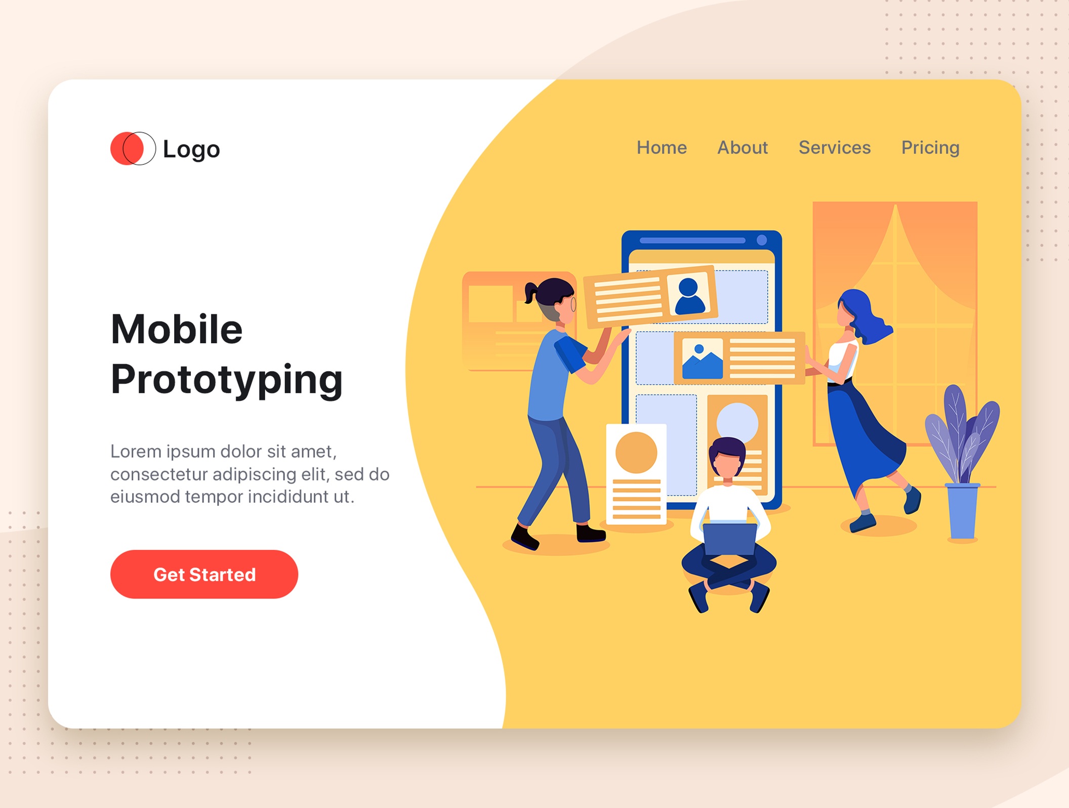 素材库下午茶：学习生活场景矢量网站设计插画素材插图(9)