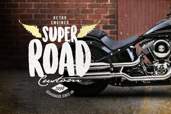 复古摩托车重型机车标志模板 Vintage Motorcycle Logo Design