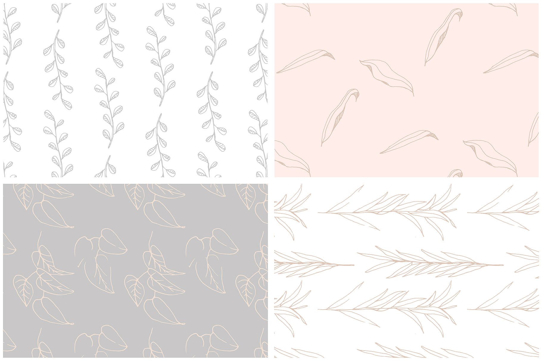 浪漫手绘色彩落叶树枝元素 Hand drawn Leaves Collection插图(17)