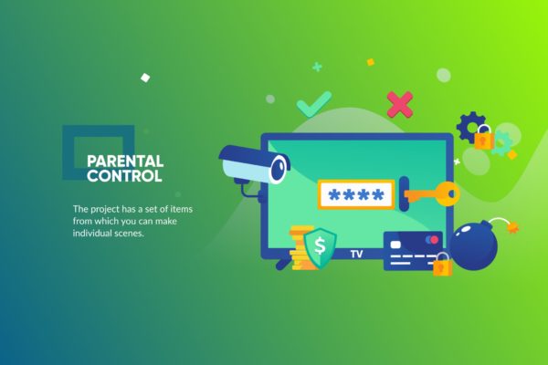 安全主题网站设计Banner&amp;着陆页设计模板 Security Banner &amp; Landing Page