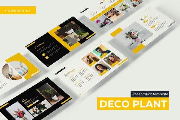 橙色风格产品展示素材库精选PPT模板 Deco – Powerpoint Template