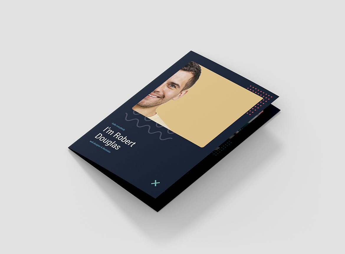 对折版式设计个人履历表设计模板 Brochure – Resume Bi-Fold插图(4)