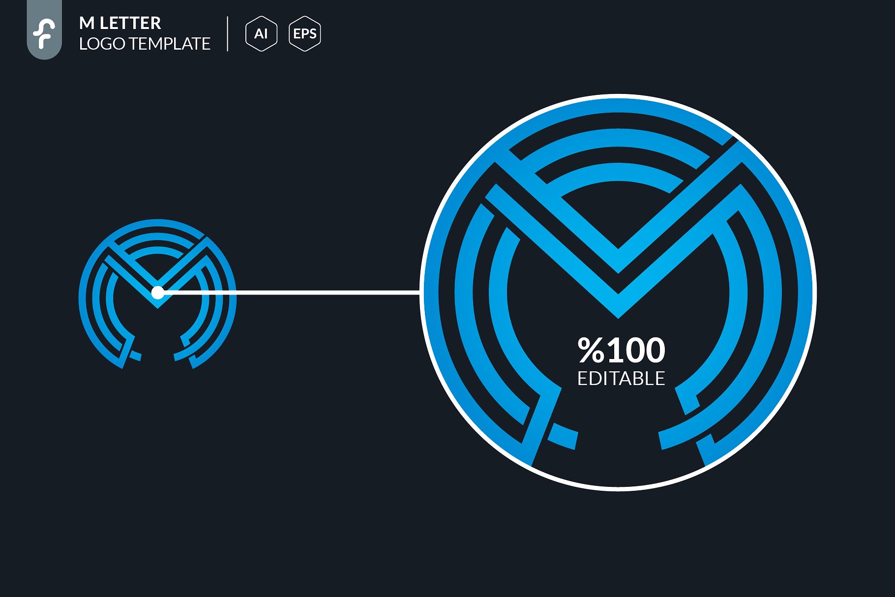 现代高科技时钟图形logo模板 Macro Tech Logo插图(2)