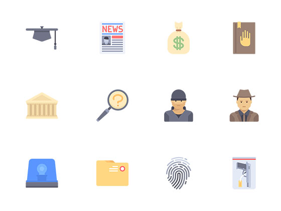 50 枚司法类扁平图标素材之家精选sketch素材