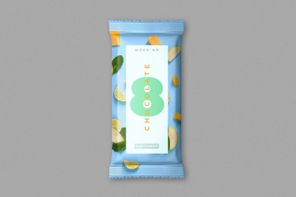 巧克力条包装样机模板v1 Chocolate Bar Mock-Up Template