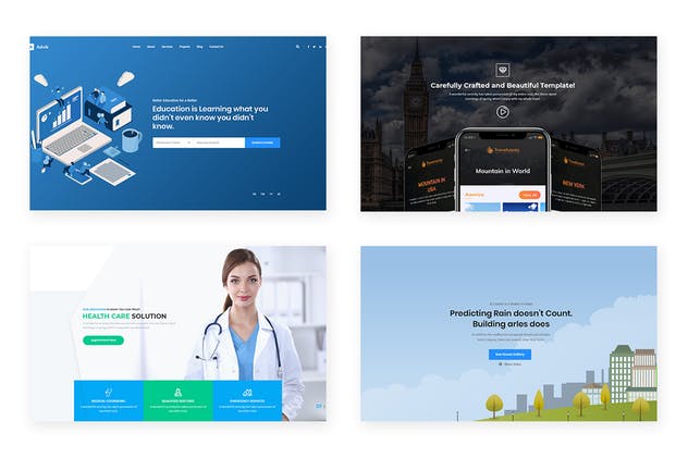 20套超级巨无霸Header网站UI模板 20 Hero Headers for Web UI Kit插图(5)