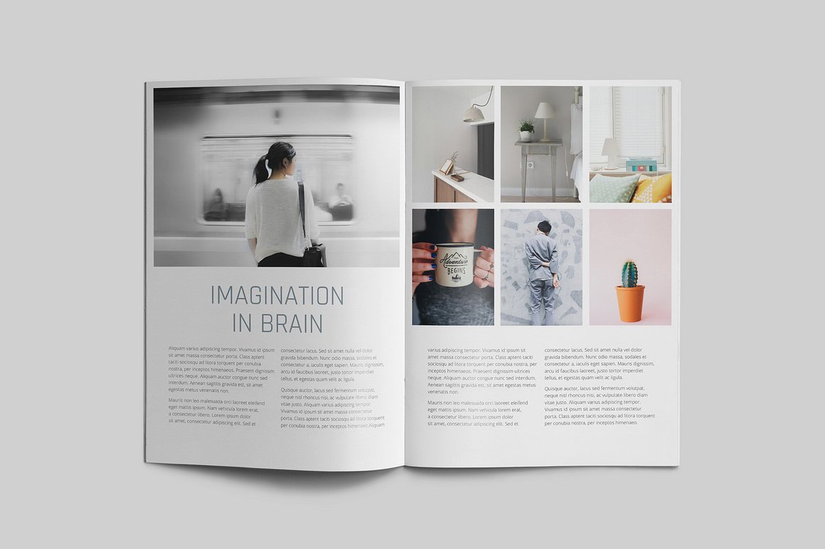 100页漂亮极简的商业化杂志模板下载[indd]插图(9)