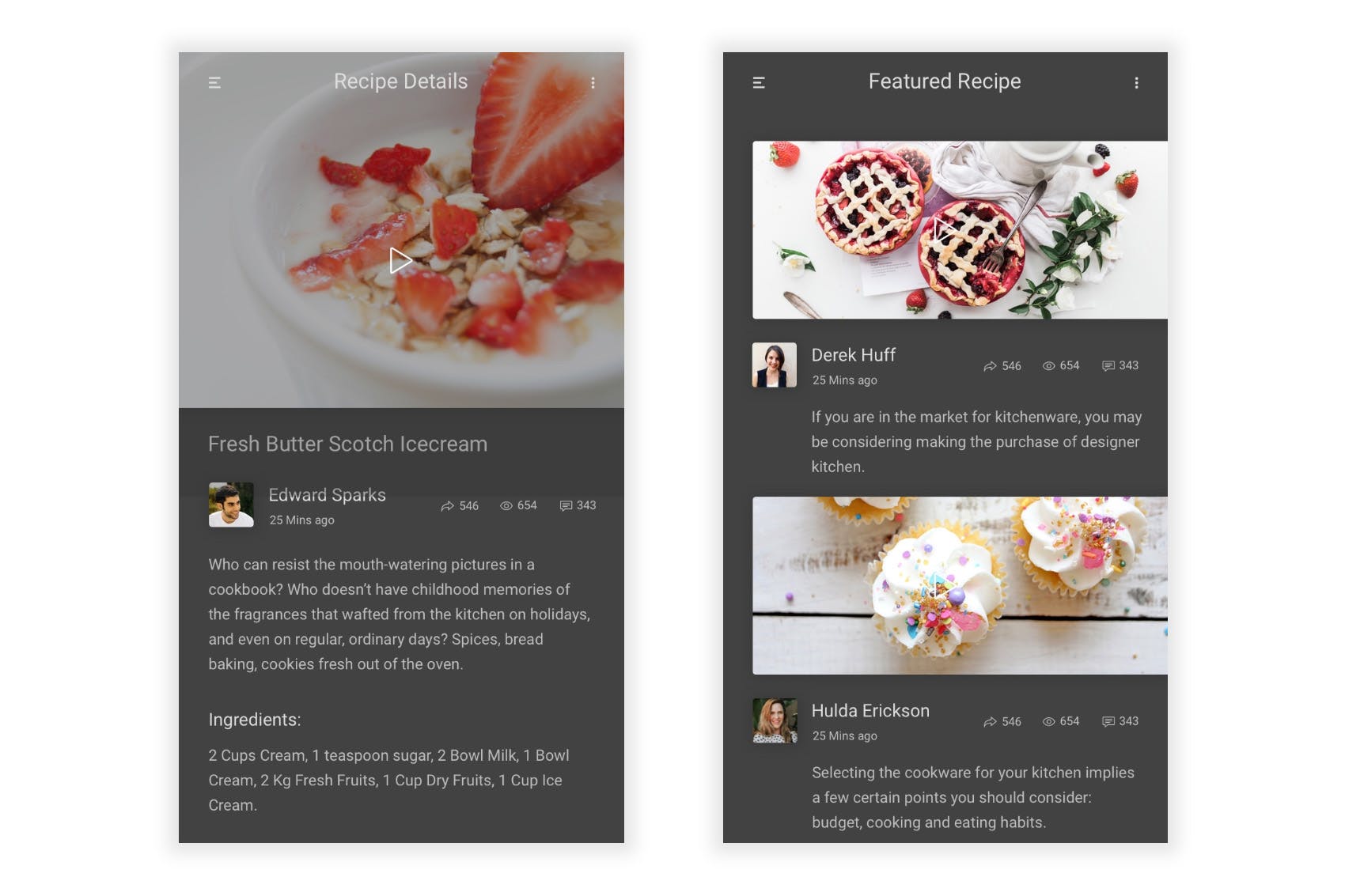 美食食谱APP应用UI界面设计Figma模板 Swad – Food & Recipe Figma UI Kit插图(6)