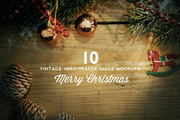 圣诞节主题巨无霸/Header设计样机 Christmas Hero / Header Mockup插图(9)