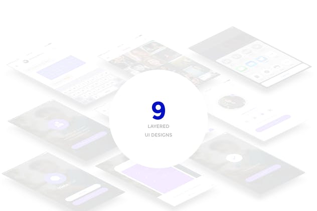 极简主义风格在线聊天APP应用UI模板[Sketch] Vistachat Light App UI sketch file插图(1)