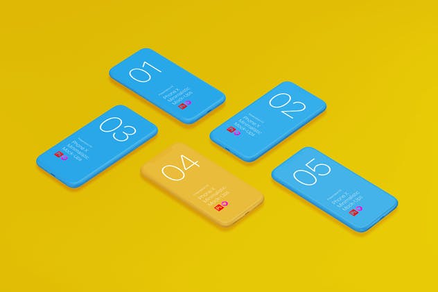 极简主义iPhone X样机模板 Phone X Minimalistic Mock-Ups插图(10)