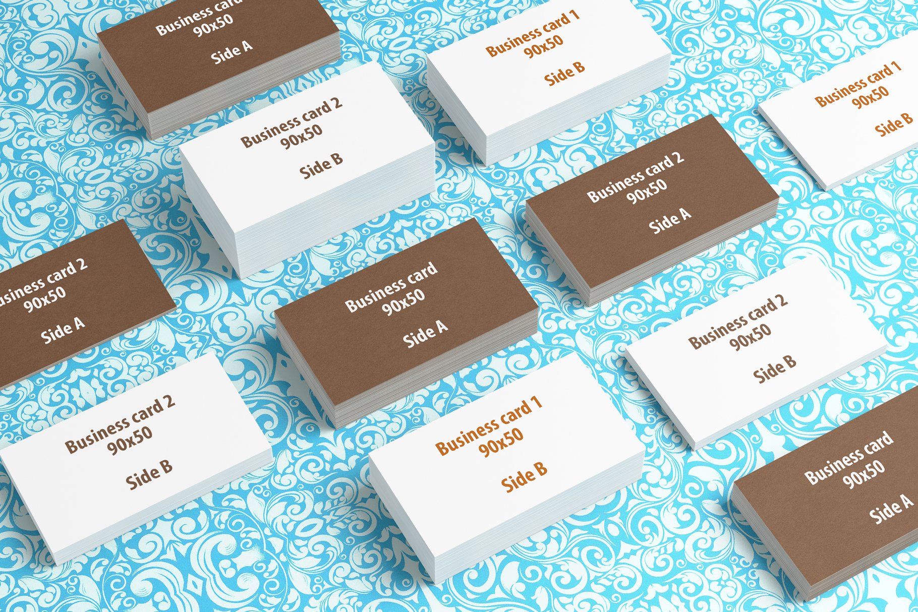 标准企业名片样机模板 Standard Business Cards Mockups v.1插图(1)