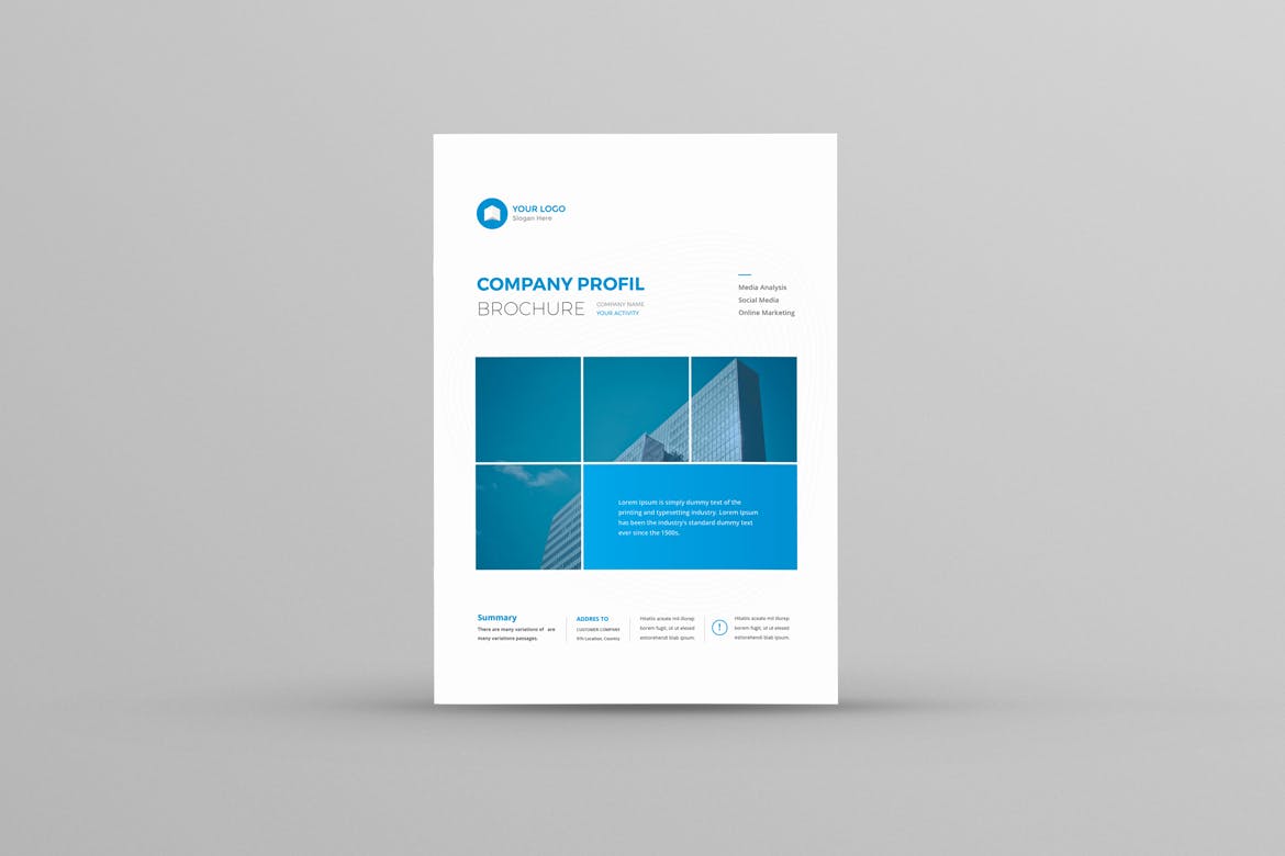 时尚简洁高端多用途的企业形象画册手册楼书杂志设计模板（indd）插图(4)