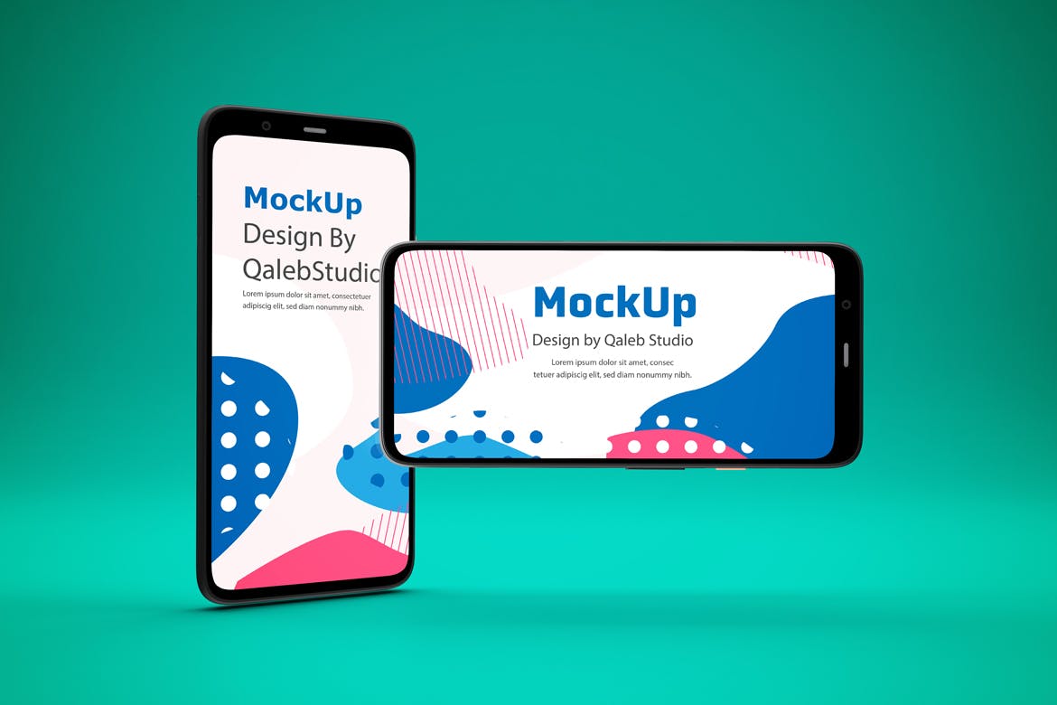 谷歌手机Pixel 4多种展示角度素材库精选样机模板 Pixel 4 Mockup插图(4)