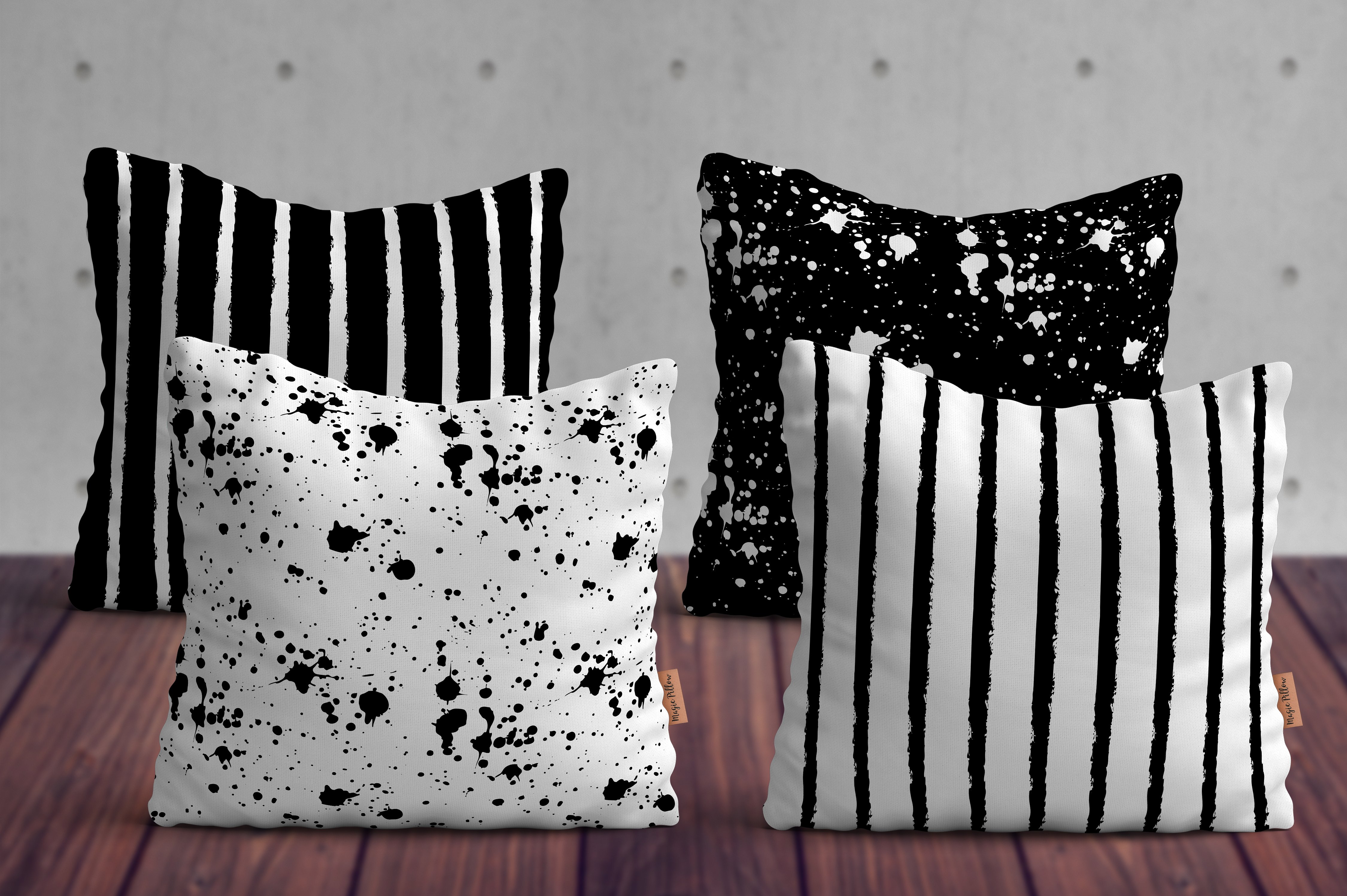 泼墨斑点&毛笔笔迹纹理素材 Paint Splatter & Stroke, 40 Patterns插图(7)