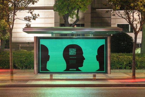 城市夜景海报广告牌设计效果图预览样机素材库精选#5 Urban Poster-Billboard Mock-Ups – Night Edition #5