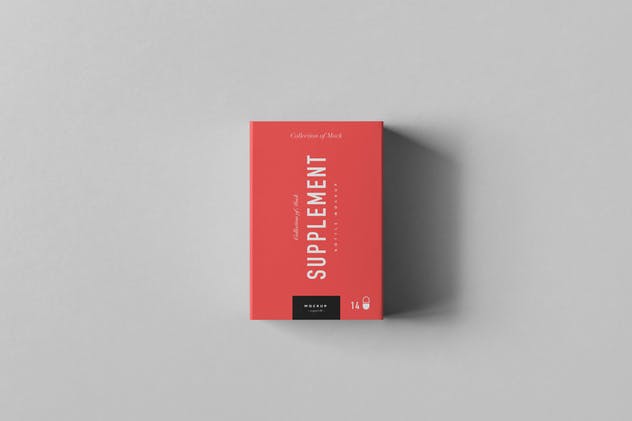 保健品药物罐子&盒子样机模板7 Supplement Jar & Box Mock-up 7插图(9)