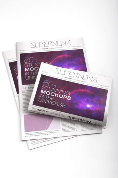 新闻报纸排版设计效果图PSD样机01 Newspaper PSD Mockup 01