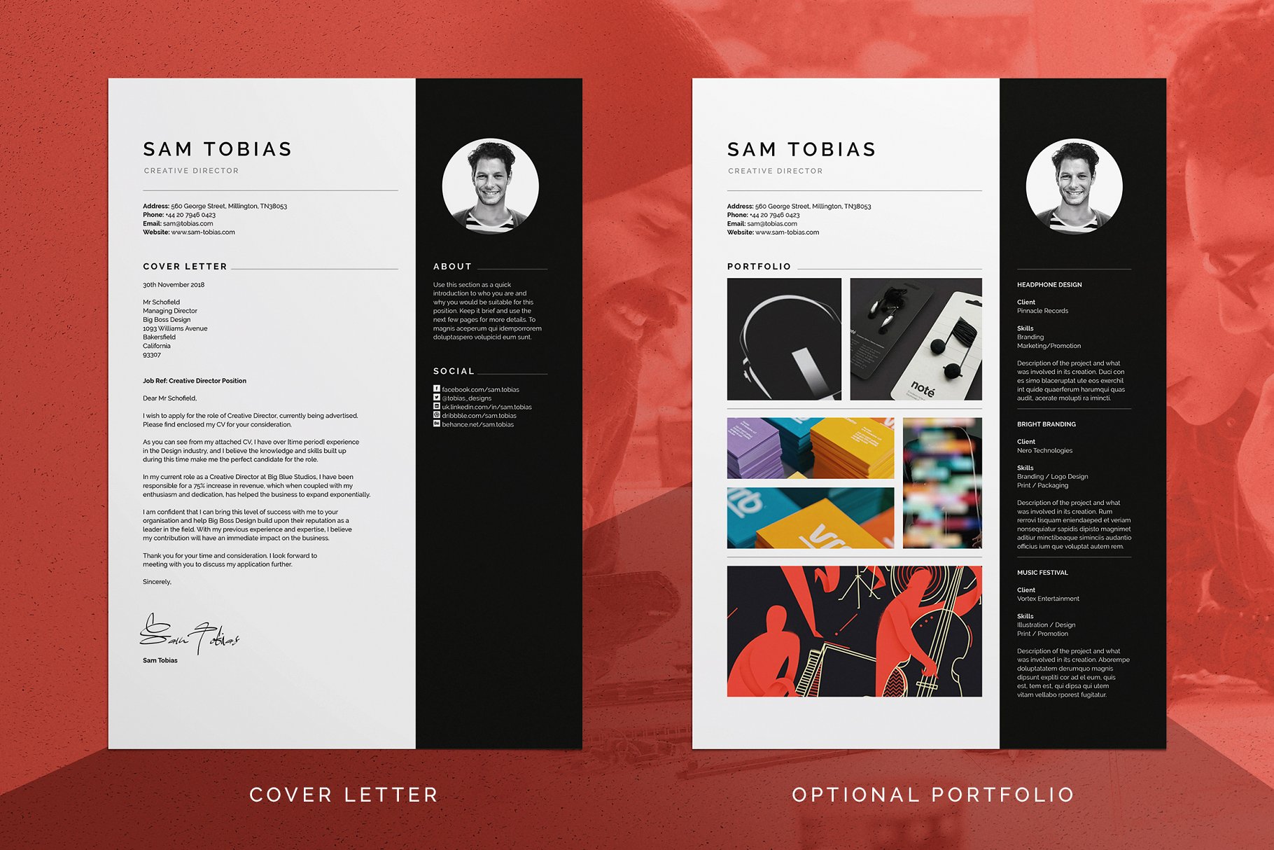 职场专业简历模板下载 Sam – Pro Resume/CV插图(2)