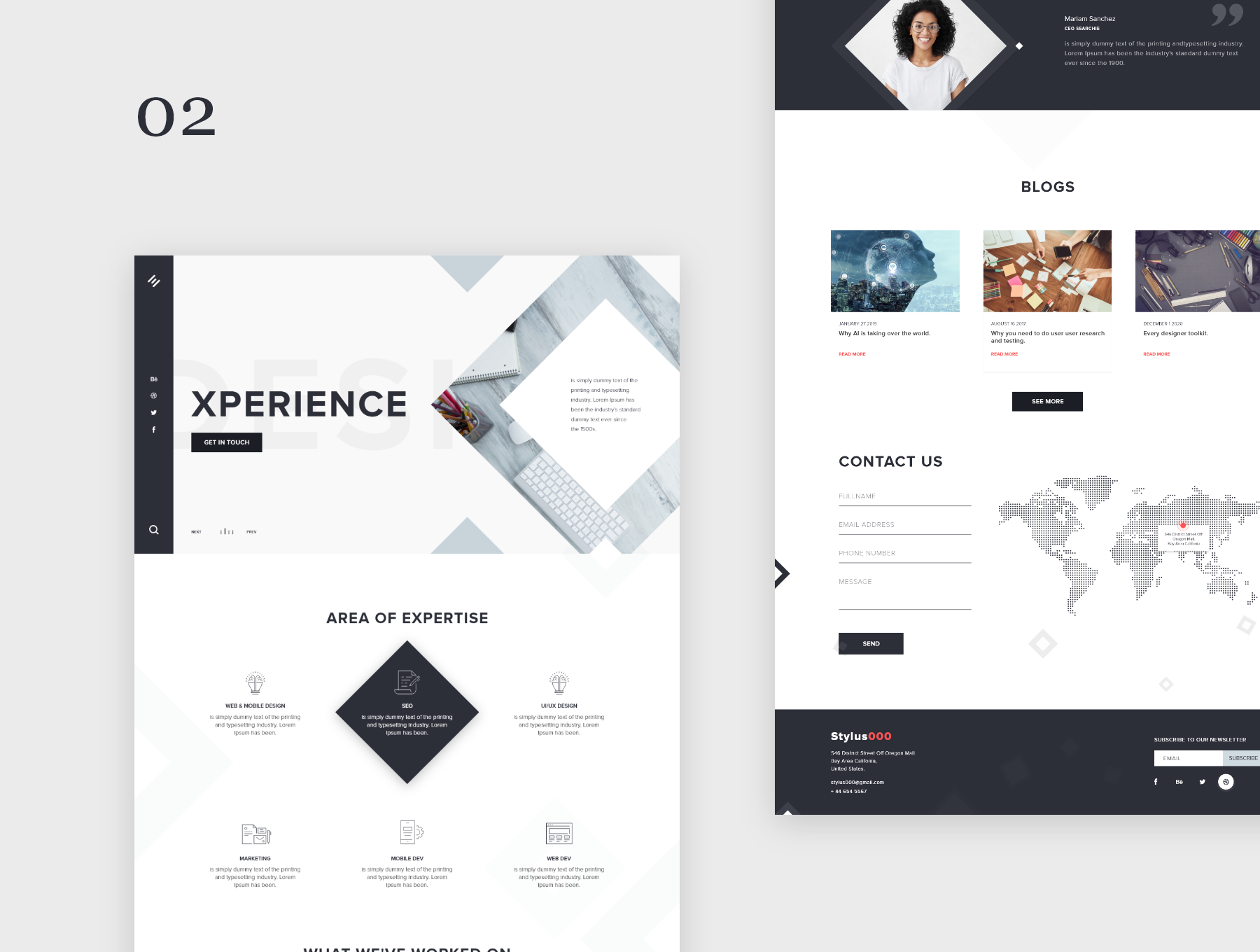 素材库下午茶：时尚的网页模板套装下载[XD]插图(1)