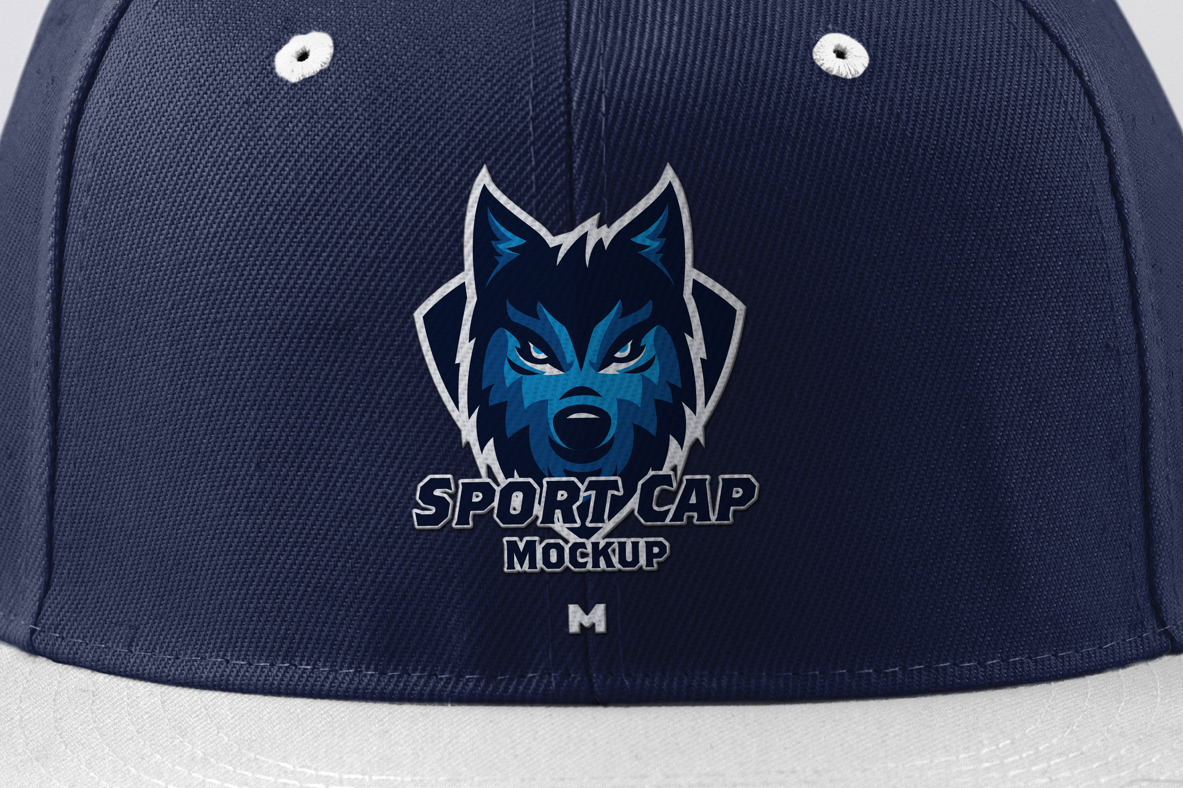 运动帽设计前视图样机模板 Sports Cap Front View Mockup插图