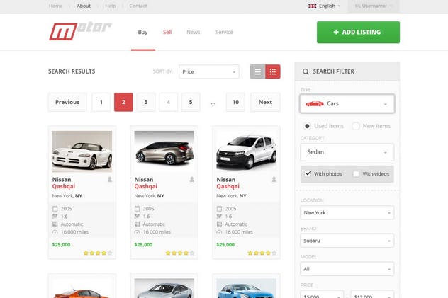 汽车在线交易市场网站设计PSD模板 Motor – Vehicle Marketplace PSD Template插图(6)