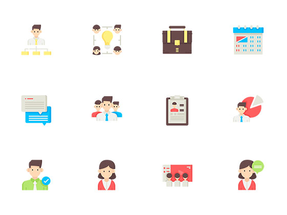 50 枚团队合作元素图标素材之家精选sketch素材