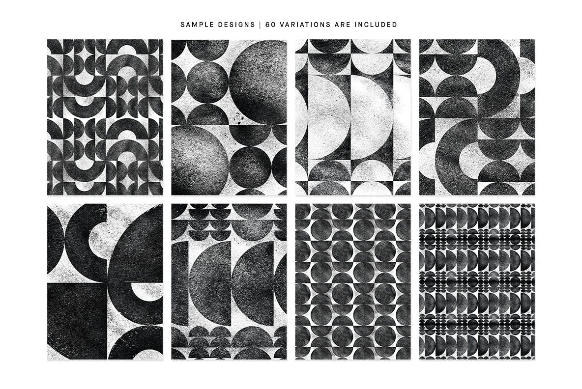 60种沙粒几何图案连续四方图无缝背景图 Grit Pattern插图(2)