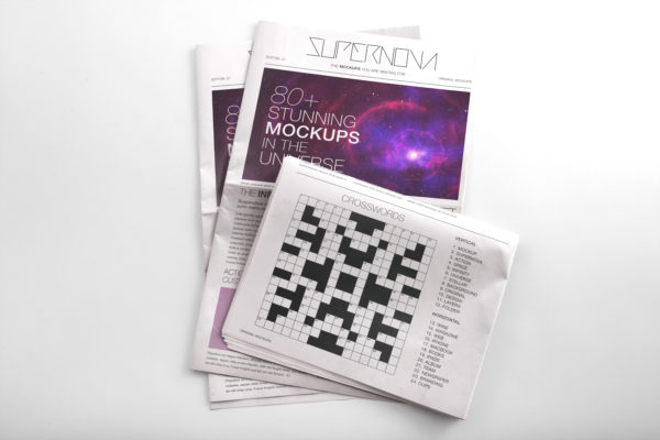 报纸版式设计效果图样机06 Newspaper PSD Mockup 06