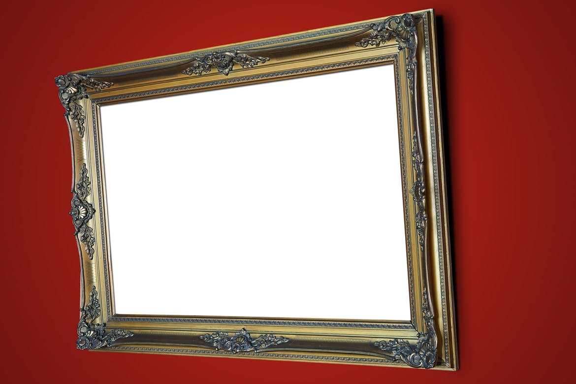 古典风格金色画框相框样机素材库精选 Gold_Frame_Perspective_Mockup插图(5)