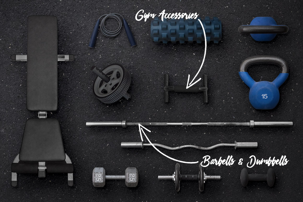 健身预设场景 Mockups 模版 Iron Gym Scene Creator Volume 1插图(3)