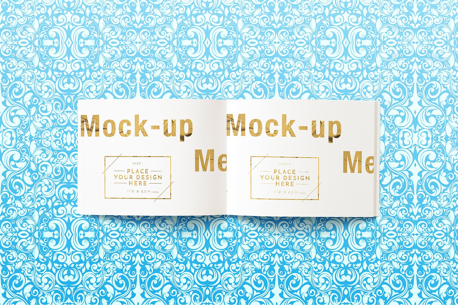 简约小册子样机模板 Landscape Brochure Mockups v.1插图(3)