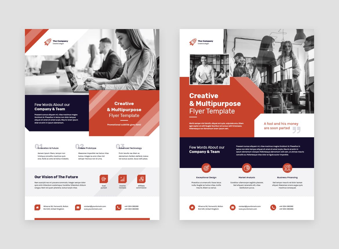 多行业适用创意公司传单设计模板 Flyer – Creative Multipurpose插图(10)