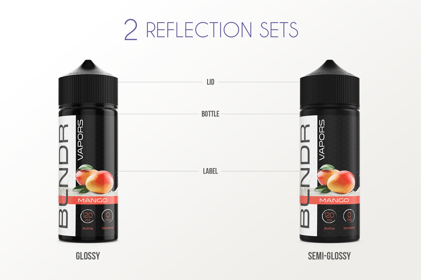 120ml容量装电子烟油瓶外观设计预览样机模板 eLiquid Bottle Mockup v 120ml-C插图(3)