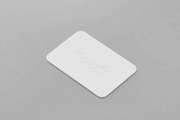 优雅企业圆角名片样机模板 Business Card Mockup Round Corners插图(6)