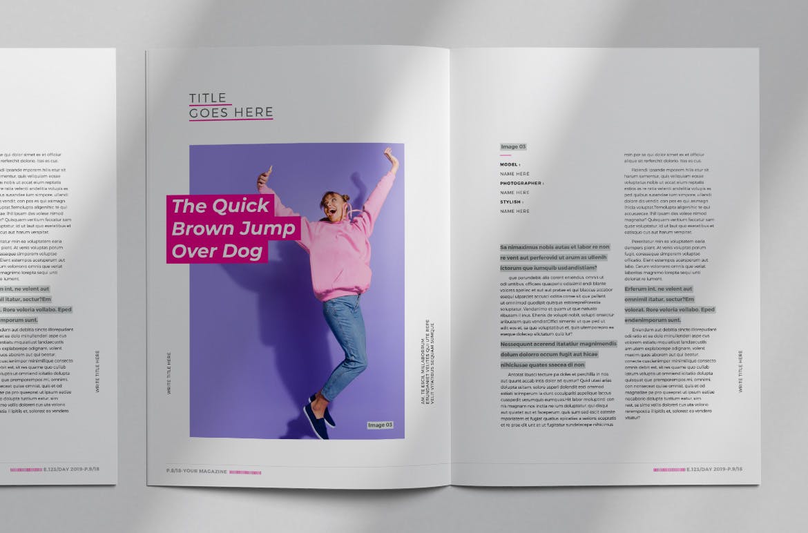 女性时尚服饰主题素材库精选杂志InDesign模板 Magazine Template插图(5)