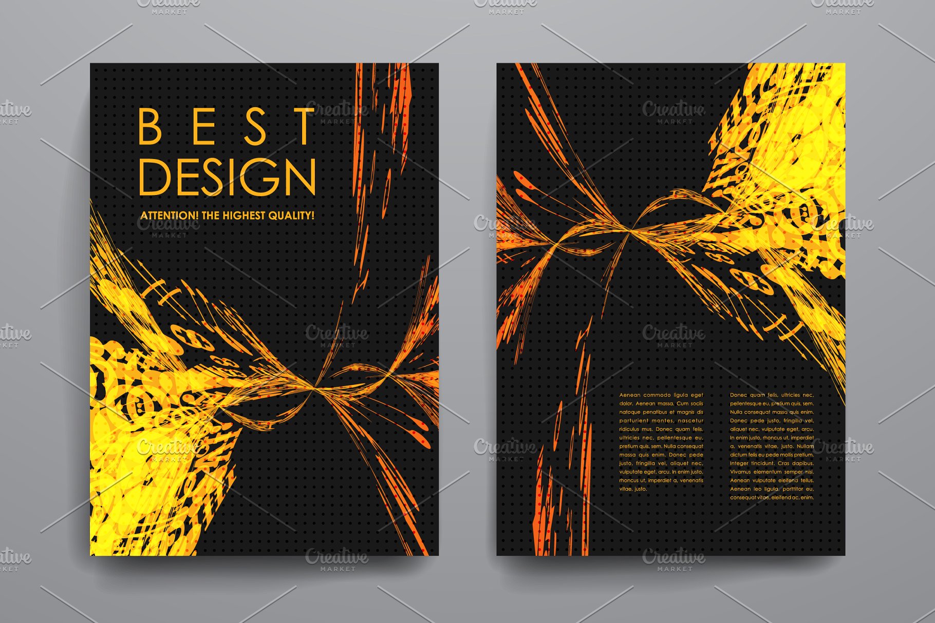 奇幻抽象图案背景画册模板 Abstract brochures插图(4)