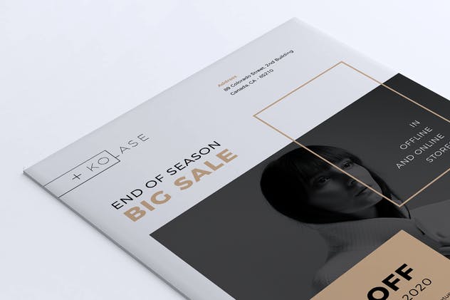 时尚服饰品牌促销广告海报设计模板 KOLASE Fashion Store Flyer插图(1)