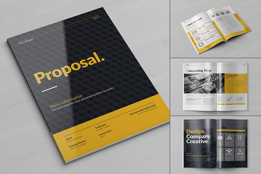 20款创意画册企业文宣手册模板 Big Bundle – 20 Creative Brochures插图(13)