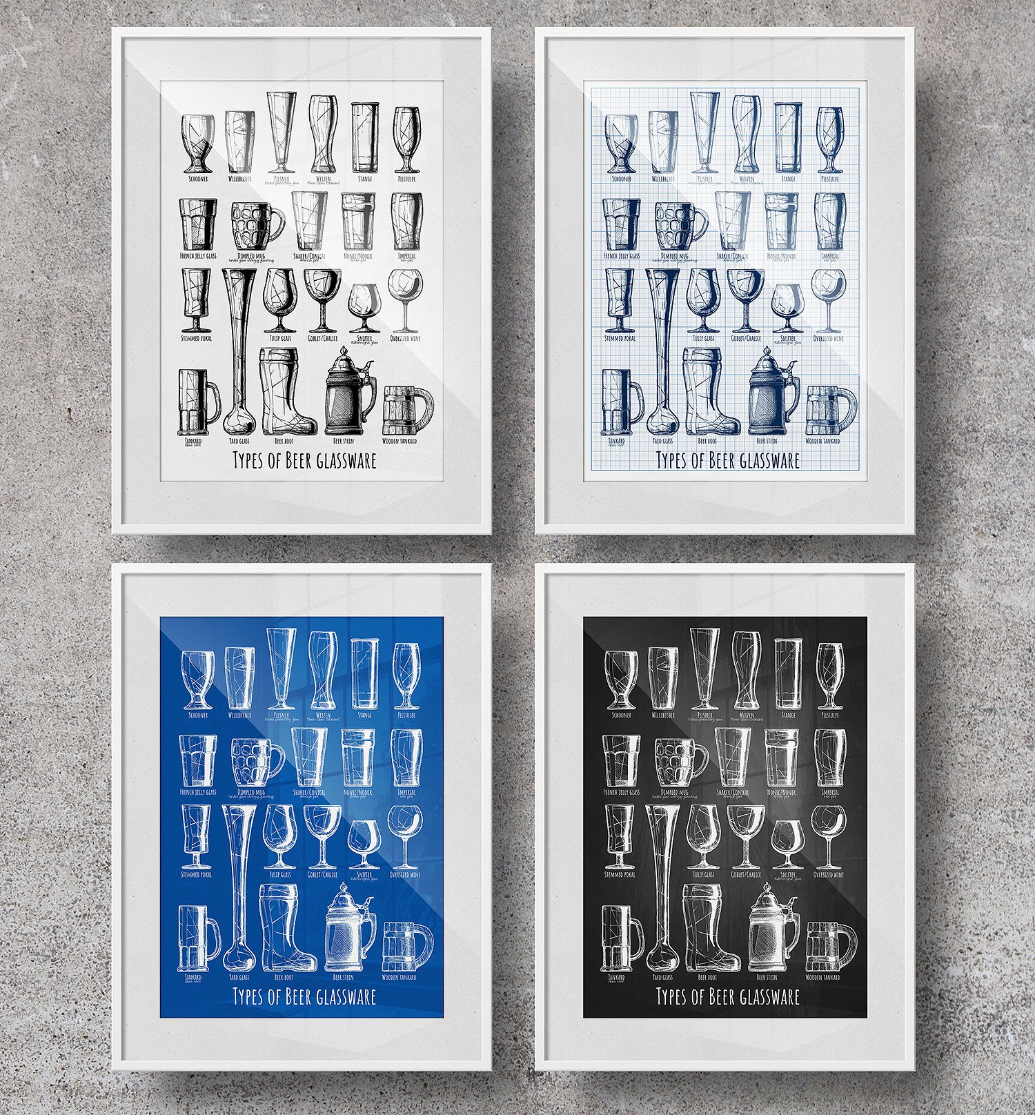 特色手绘啤酒玻璃器皿图形素材插图(1)