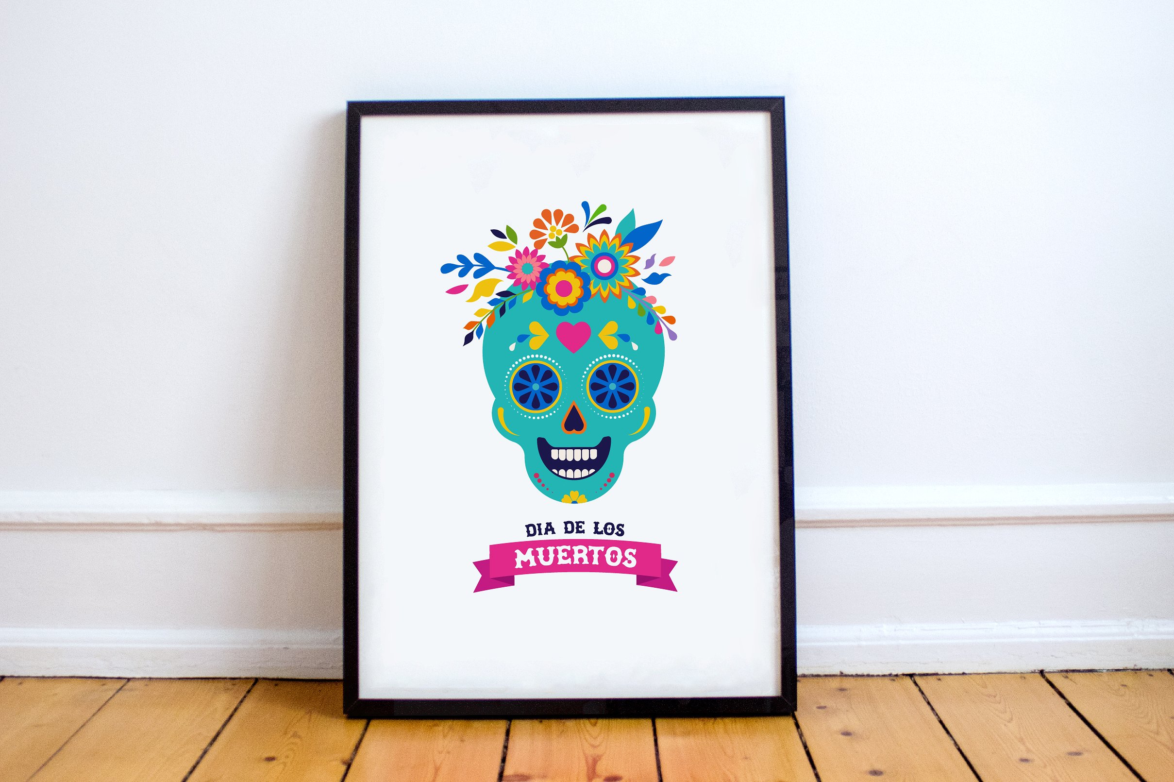 墨西哥亡灵节马克笔手绘插画 Day of the Dead – Mexican collection插图(8)