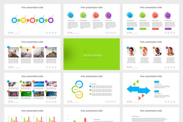 数据类信息图表通用幻灯片演示模板合集 Nine – Multipurpose PowerPoint Template插图(3)