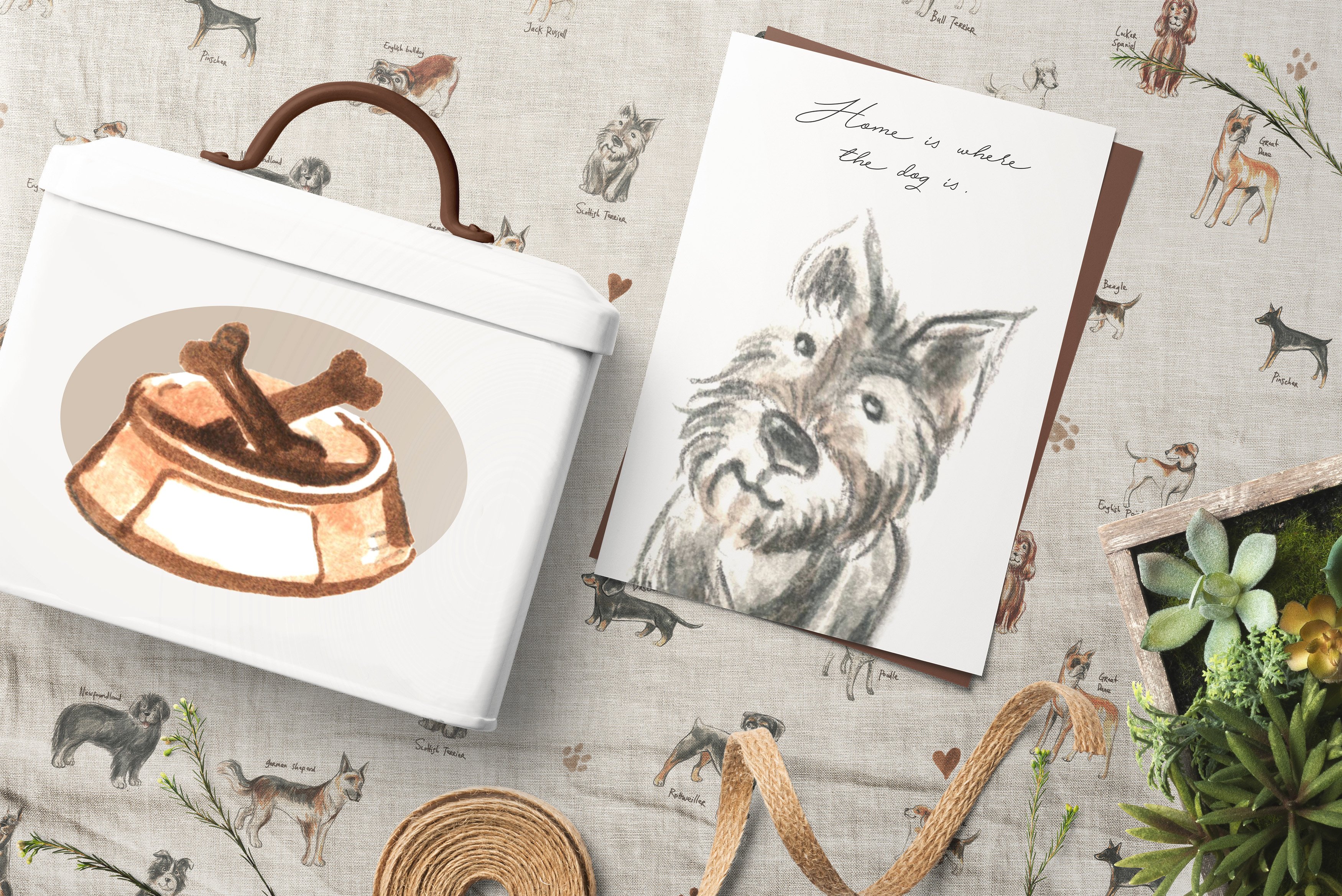 一套手绘的汪星人矢量插画素材下载[png,pdf]插图(6)