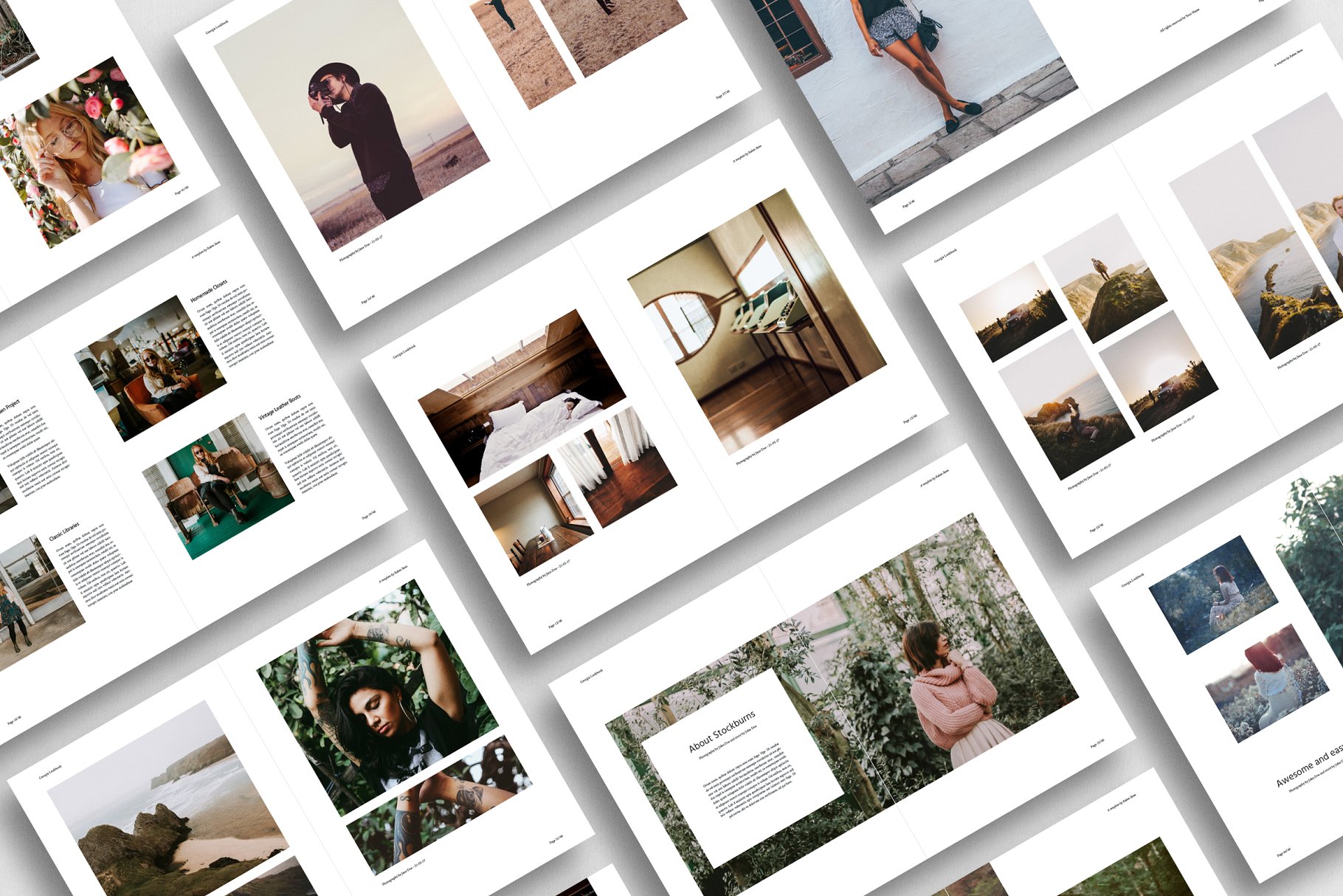 时尚产品手册画册模板 Georgia Lookbook Template插图(2)